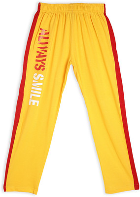 Fashionable Track Pant For Boys(Yellow, Pack of 1)