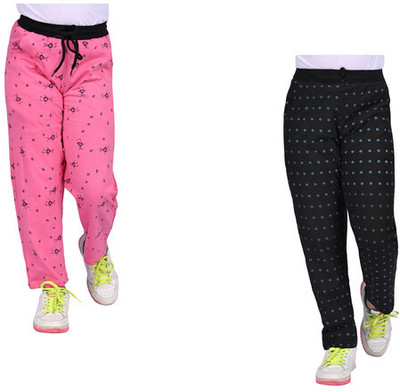 IndiWeaves Track Pant For Girls(Multicolor, Pack of 2)