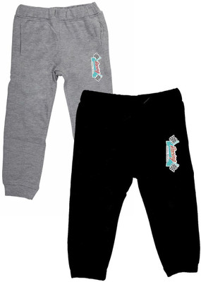 WYM TREND Track Pant For Boys(Black, Grey, Pack of 2)