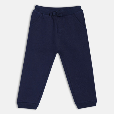 MINI KLUB Track Pant For Baby Boys(Dark Blue, Pack of 1)