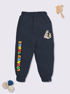 YK X Minute Mirth Track Pant For Boys(Blue, Pack of 1)
