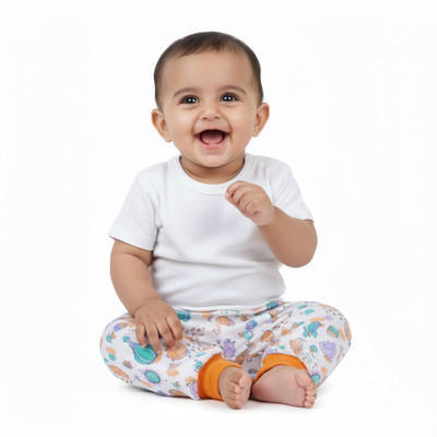 Babywish Track Pant For Baby Boys & Baby Girls(Orange, Pack of 1)