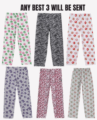 NOW OR NEVER Track Pant For Girls(Multicolor, Pack of 3)