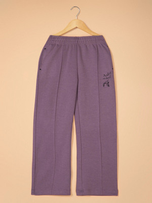 Alan Jones Track Pant For Girls(Purple, Pack of 1)