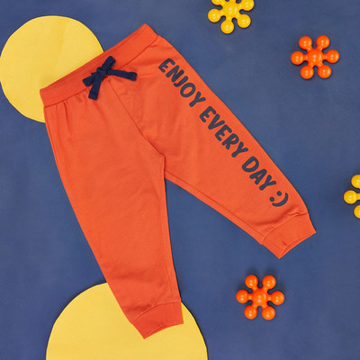 Pantaloons Baby Track Pant For Boys(Orange, Pack of 1)