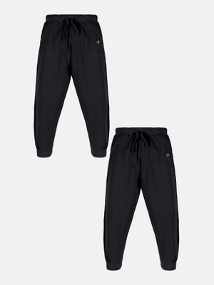 KiddoPanti Track Pant For Boys & Girls(Black, Pack of 2)