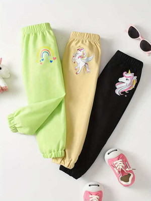KEESOR Track Pant For Girls(Multicolor, Pack of 3)