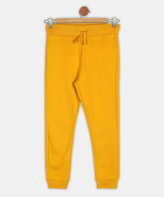 United Colors of Benetton Track Pant For Boys(Yellow, Pack of 1)