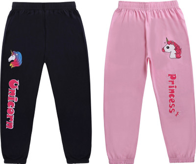 MINI MYN Track Pant For Girls(Multicolor, Pack of 2)