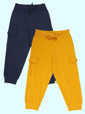 KiddoPanti Track Pant For Boys(Black, Pack of 2)