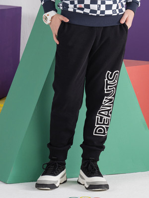 Spunkies Track Pant For Boys(Black, Pack of 1)