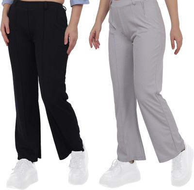 Star Lath Track Pant For Girls(Multicolor, Pack of 2)