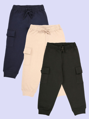 KiddoPanti Track Pant For Baby Boys(Multicolor, Pack of 3)
