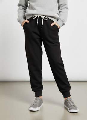 MACK JONNEY Track Pant For Girls(Black, Pack of 1)