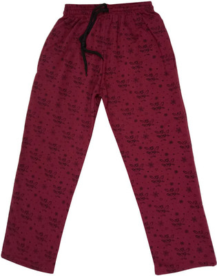 MTI FASHIONS Track Pant For Girls(Maroon, Pack of 1)