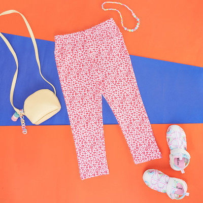 Pantaloons Junior Legging For Girls(Pink Pack of 1)