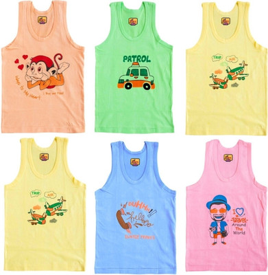Renox Vest For Boys & Girls Cotton(Multicolor, Pack of 6)