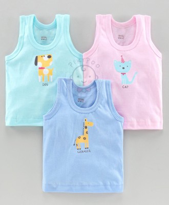 BABY LOOKS Vest For Baby Boys & Baby Girls Cotton(Multicolor, Pack of 3)
