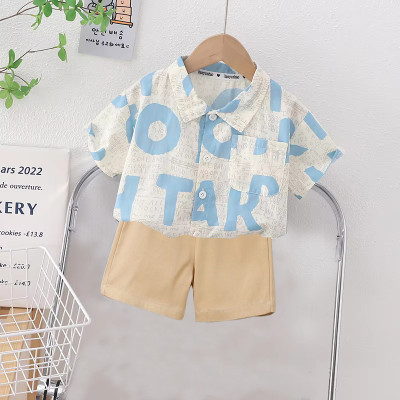 Sajavat Baby Boys Casual Shirt Shorts(OHM_BLUE_CHIKU_Light Blue)