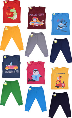 Kwitchy Vest For Baby Boys & Baby Girls Cotton Silk(Multicolor, Pack of 6)