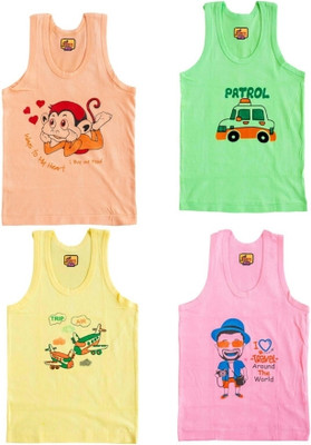 Renox Vest For Boys Cotton(Multicolor, Pack of 4)