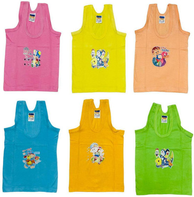 NTA Vest For Baby Boys Pure Cotton(Multicolor, Pack of 6)