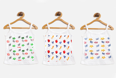 RK B WEAR Vest For Girls Pure Cotton(Multicolor, Pack of 3)