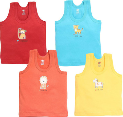 CLOTH KING Vest For Boys & Girls Pure Cotton(Multicolor, Pack of 4)