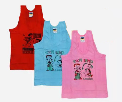 Cavendres Vest For Baby Boys & Baby Girls Pure Cotton(Multicolor, Pack of 3)