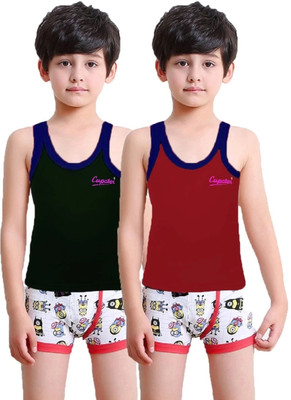 CUPATEX Vest For Baby Boys Pure Cotton(Multicolor, Pack of 2)