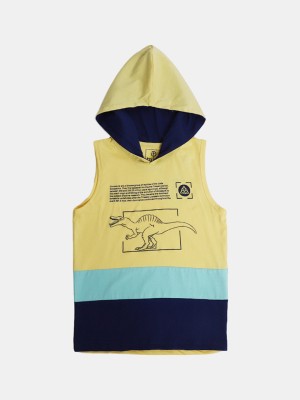 V-MART Vest For Boys Cotton(Yellow, Pack of 1)