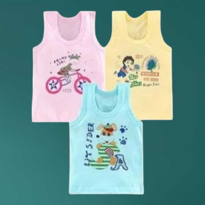ASV ENTERPRISE Vest For Baby Boys Cotton(Multicolor, Pack of 3)