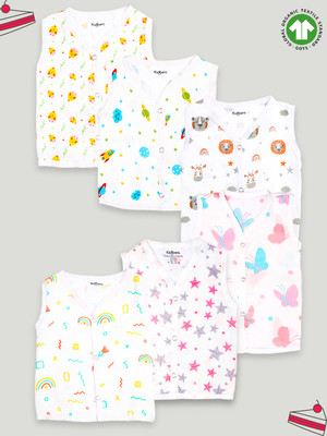 KIdbea Vest For Baby Boys & Baby Girls Muslin(Multicolor, Pack of 6)
