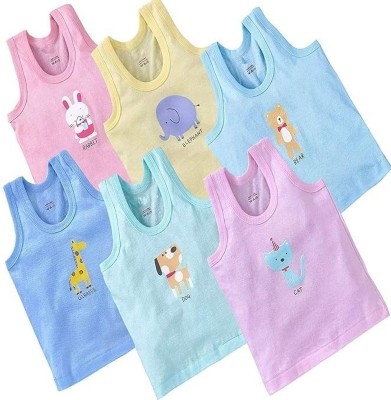 JAIKI Vest For Baby Boys & Baby Girls Cotton(Multicolor, Pack of 6)