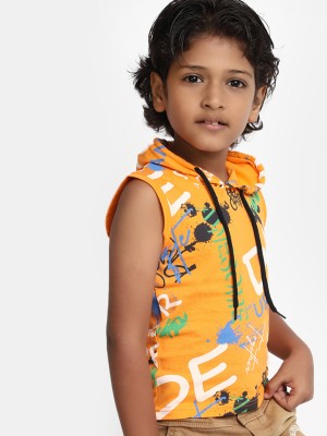 V-MART Vest For Boys Cotton(Orange, Pack of 1)