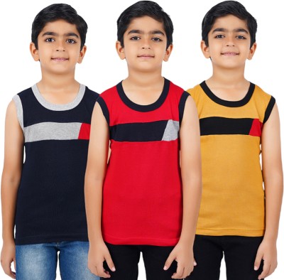 METRO STITCH Vest For Boys Cotton(Multicolor, Pack of 3)