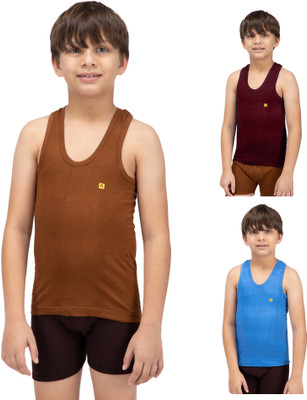 AMUL COMFY Vest For Boys Cotton(Multicolor, Pack of 3)