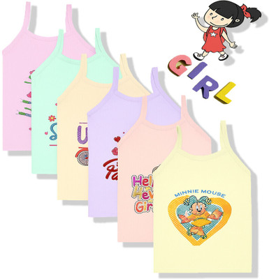 BODYSHINE Vest For Baby Girls Cotton(Multicolor, Pack of 6)