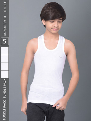 Dollar Bigboss Vest For Boys Cotton(White, Pack of 5)