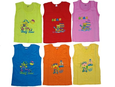 Bikram Vest For Baby Boys & Baby Girls Hosiery(Multicolor, Pack of 6)