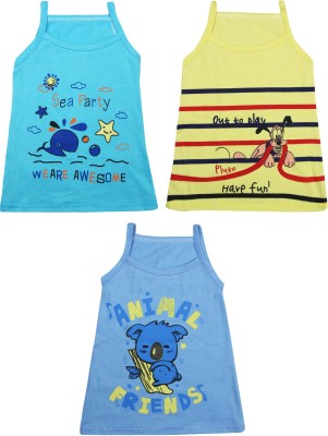Neska Moda Vest For Baby Boys & Baby Girls Pure Cotton(Multicolor, Pack of 3)