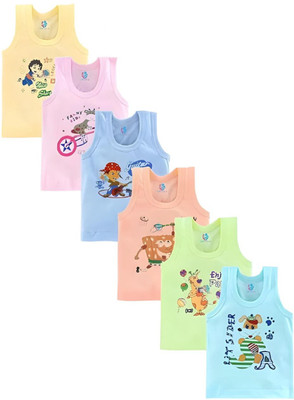 Neeba Vest For Boys Cotton(Multicolor, Pack of 6)