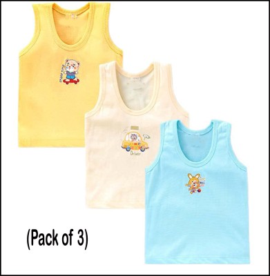 NPinternational Vest For Boys & Girls Cotton(Multicolor, Pack of 3)