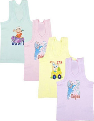 MAMU Vest For Boys Pure Cotton(Multicolor, Pack of 4)
