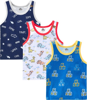 KidBee Vest For Baby Boys & Baby Girls Cotton(Multicolor, Pack of 3)