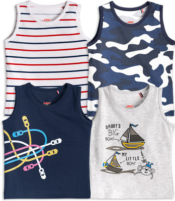 Ariel Vest For Boys Cotton(Multicolor, Pack of 4)