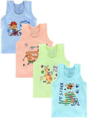 AMITZY COLLECTION Vest For Baby Boys & Baby Girls Cotton(Multicolor, Pack of 4)