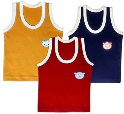 SANJAY ENTERPRISES Vest For Baby Boys & Baby Girls Pure Cotton(Multicolor, Pack of 3)