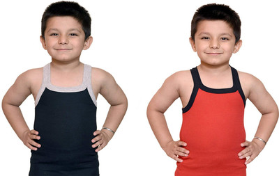 Aivrirra Vest For Boys Cotton Blend(Multicolor, Pack of 2)
