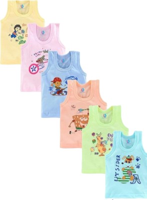 ASV ENTERPRISE Vest For Baby Boys Cotton(Multicolor, Pack of 6)
